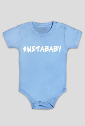 Body niemowlęce INSTABABY- napis w kolorze białym