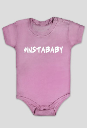 Body niemowlęce INSTABABY- napis w kolorze białym