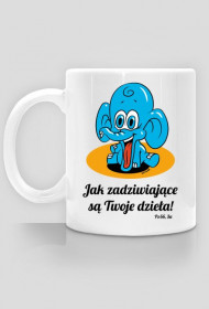 Zdziwiony słonik (kubek) - #BoskieKoszulki