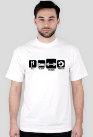 Eat Sleep Train Repeat - v1 - all black