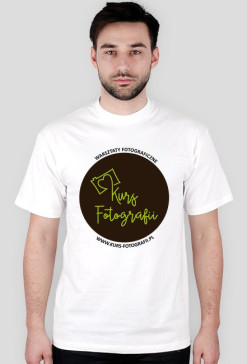 T-SHIRT "KURS FOTOGRAFII" z okrągłym logo