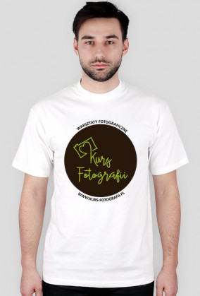 T-SHIRT "KURS FOTOGRAFII" z okrągłym logo
