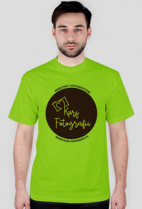 T-SHIRT "KURS FOTOGRAFII" z okrągłym logo