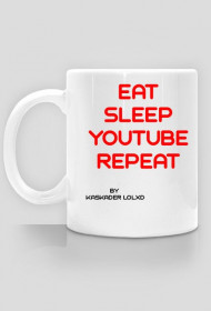 Kubek EAT, SLEEP, YOUTUBE, REPEAT