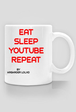 Kubek EAT, SLEEP, YOUTUBE, REPEAT