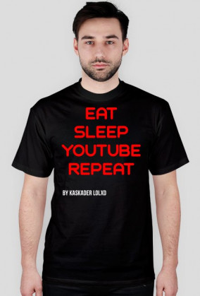 Koszulka EAT, SLEEP, YOUTUBE, REPEAT