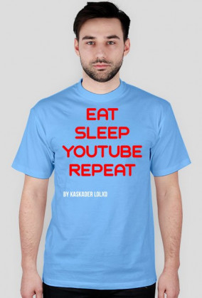 Koszulka EAT, SLEEP, YOUTUBE, REPEAT