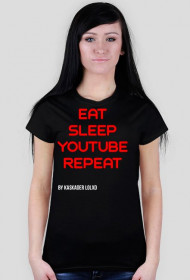 Koszulka EAT, SLEEP, YOUTUBE, REPEAT