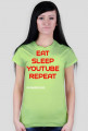 Koszulka EAT, SLEEP, YOUTUBE, REPEAT