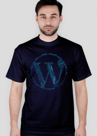 Koszulka męska - chmura tagów w kształcie logo