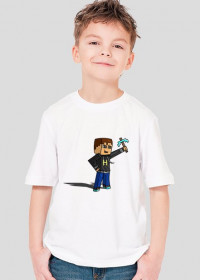 MineCraft Koszulka Dziecięca-Biała