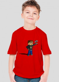 MineCraft Koszulka Dziecięca-Czerwona