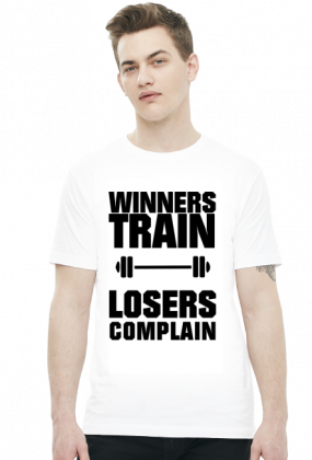 Winners Train Losers Complain (t-shirt) ciemna grafika