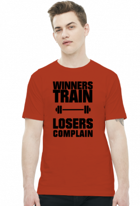 Winners Train Losers Complain (t-shirt) ciemna grafika