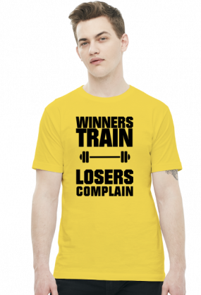 Winners Train Losers Complain (t-shirt) ciemna grafika