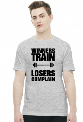 Winners Train Losers Complain (t-shirt) ciemna grafika