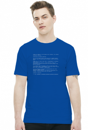 Koszulka - Przemęczenie użytkownika komputera - Blue Screen of Death -  - koszulki dla informatyków