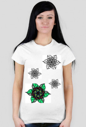 kwiaty graficzne damskie