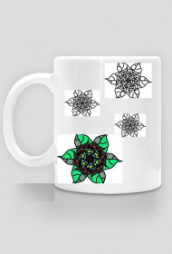 kwiaty graficzne kubek