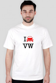 Koszulka męska z nadrukiem "I love VW"