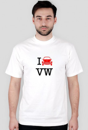 Koszulka męska z nadrukiem "I love VW"