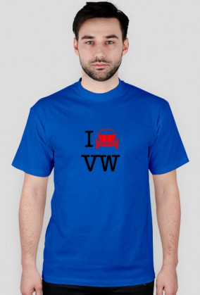 Koszulka męska z nadrukiem "I love VW"