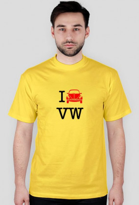 Koszulka męska z nadrukiem "I love VW"