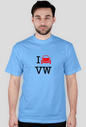 Koszulka męska z nadrukiem "I love VW"