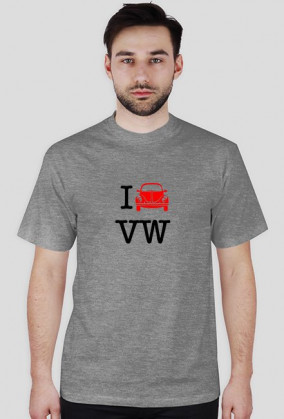 Koszulka męska z nadrukiem "I love VW"