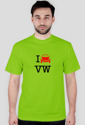 Koszulka męska z nadrukiem "I love VW"