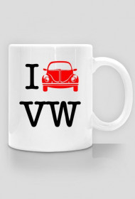 Kubek z nadrukiem " I love VW"