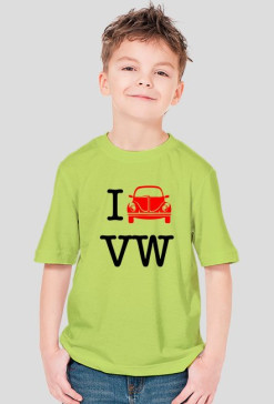 Koszulka dziecięca z nadrukiem "I love VW"