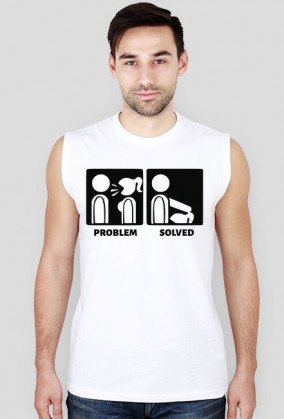 Problem? Solved - Blowjob (bezrękawnik męski) ciemna grafika