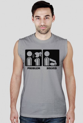 Problem? Solved - Blowjob (bezrękawnik męski) ciemna grafika