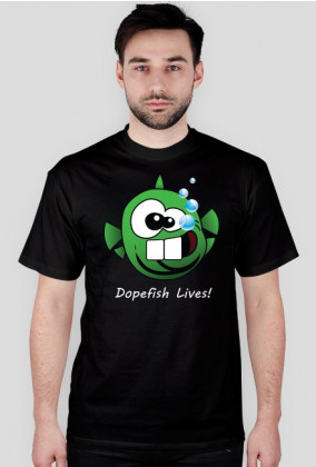 Dopefish Lives! (biały napis) - zielona wszystkożerna ryba
