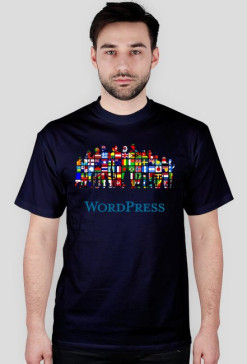 Koszulka męska - Cały świat - WordPress