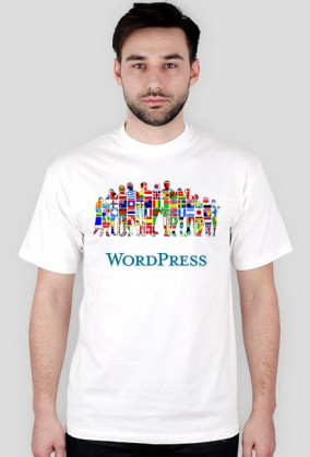 Koszulka męska - Cały świat - WordPress