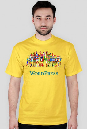 Koszulka męska - Cały świat - WordPress