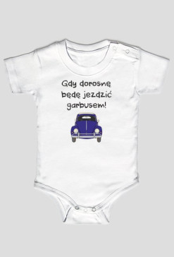 Body dziecięce z nadrukiem "Gdy dorosną garbus"
