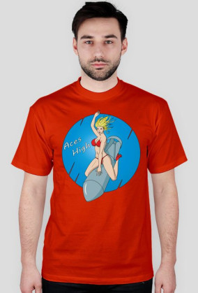 Koszulka z kobietą na bombie "Nose Art"