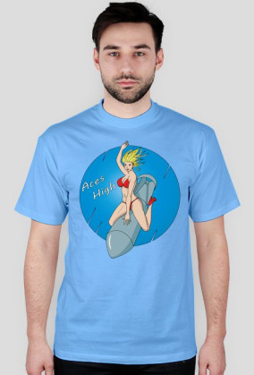 Koszulka z kobietą na bombie "Nose Art"