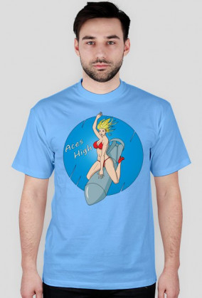 Nose Art - koszulka z kobietą na bombie