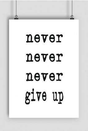 PLAKAT A2 Never Give Up