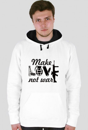 Bluza Make Love Dual Hoodie White