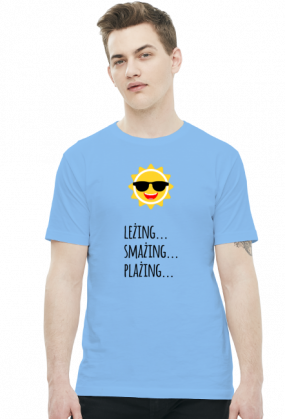 Słońce Leżing smażing plażing (t-shirt) ciemna grafika