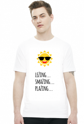 Słońce Leżing smażing plażing (t-shirt) ciemna grafika