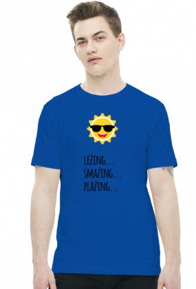 Słońce Leżing smażing plażing (t-shirt) ciemna grafika