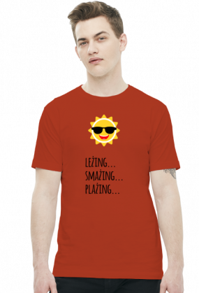 Słońce Leżing smażing plażing (t-shirt) ciemna grafika