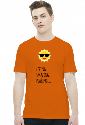 Słońce Leżing smażing plażing (t-shirt) ciemna grafika