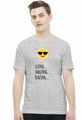 Słońce Leżing smażing plażing (t-shirt) ciemna grafika